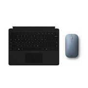 Rent to own Microsoft Surface Mobile Mouse Ice Blue + Microsoft Surface Pro X Keyboard Black Alcantara - Wireless Mouse and Keyboard - Large glass trackpad - Seamless scrolling - LED backlighting - BlueTrack enab