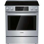Rent to own Bosch HEI8056U 30" 800 Series Slide-in Electric Range with 5 Elements 4.6 cu. ft. Capacity European Convection and Warming Drawer in Stainless Steel