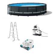 Rent to own Intex Ultra XTR 16ft x 48in Above Ground Pool Set w/ Pump & Cleaner Vacuum