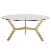 Rent to own Studio Designs Home Archtech Modern Gold 38" Round Glass Top Coffee Table