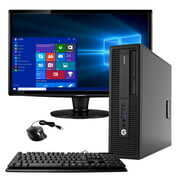 Rent to own HP EliteDesk 800G2 Desktop Computer PC, Intel Quad-Core i5, 2TB HDD, 4GB DDR4 RAM, Windows 10 Pro, DVD, WIFI, New 24in Monitor, USB Keyboard and Mouse (Used - Like New)
