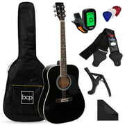 Rent to own Best Choice Products 41in Full Size All-Wood Acoustic Guitar Starter Kit w/Gig Bag, E-Tuner, Pick, Strap, Rag - Black