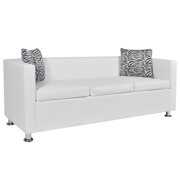 Rent to own Sofa 3-Seater Artificial Leather White