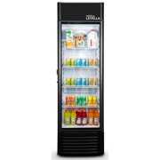 Rent to own Premium Levella 12.5 Cubic Foot Commercial Display Refrigerator 1-Glass Door Beverage Merchandiser in Black