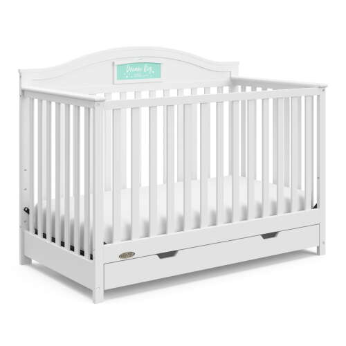 Rent To Own - Graco Story 5-in-1 Convertible Baby Crib with Drawer, White