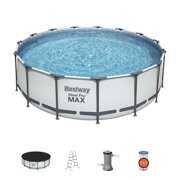 Rent To Own - Bestway 15' x 48" Steel Pro Max Round Frame Above Ground Swimming Pool w/ Pump
