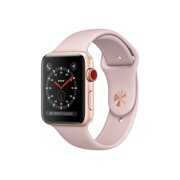 Rent to own Restored Refurbished Watch Series 3 42mm Apple Gold Aluminum Case Pink Sand Sport Band GPS + Cellular MQK32LL/A Refurbished