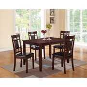 Rent to own Wooden And Leather 5 Pieces Dining Set In Brown And Black