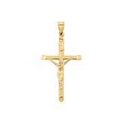Rent to own Women's Finecraft Traditional Crucifix Cross Charm in 14kt Yellow Gold