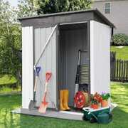 Rent to own 5ft x 3ft Sheds and Outdoor Storage, SESSLIFE Metal Storage Shed with Single Lockable Door for Lawnmower, Garden Tools, Bike and Garbage Can, Waterproof Outdoor Storage Cabinet, TE2551