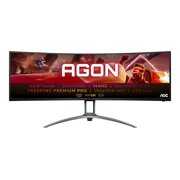 Rent to own AOC Gaming AG493UCX - AGON Series - LED monitor - gaming - curved - 49" - 5120 x 1440 Dual Quad HD @ 120 Hz - VA - 550 cd/m - 3000:1 - DisplayHDR 400 - 1 ms - 2xHDMI, 2xDisplayPort, USB-C - speakers - black, silver