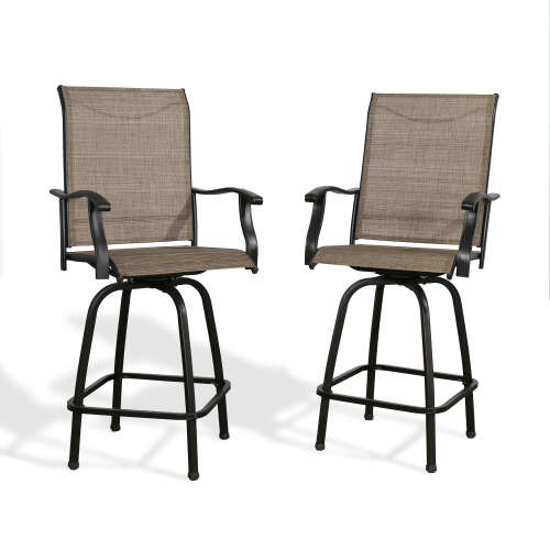 Rent to own Ulax furniture Outdoor 2-Piece Swivel Bar Stools High Patio ...