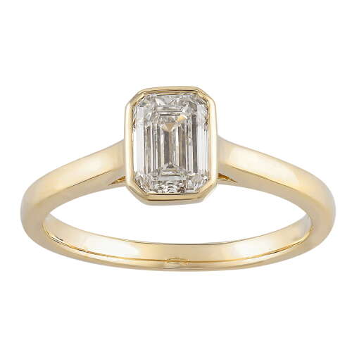 Rent to own Brilliance Fine Jewelry 1 CTTW Lab Grown Diamond 14K Gold Plated Women Solitaire Ring