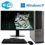 Rent to own Refurbished Dell Desktop Computer 7010 SFF with Windows 11 PC Intel Core i5 3.2 GHz DVD Wi-Fi USB Keyboard and Mouse - Choose Your Memory Storage and LCD Monitor with 22" LCD Monitor