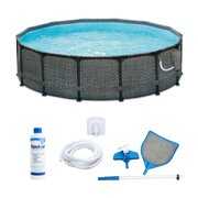 Rent to own Summer Waves Elite 16ft x 48in Above Ground Frame Swimming Pool Set