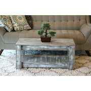 Rent to own Weathered Gray Coffee Table with Shelf