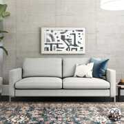 Rent to own Queer Eye Fabry Modern Sofa with Metal Legs, Gray