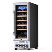 Rent to own ROVRAK 12 Inch Wine Cooler Refrigerator 18 Bottle Low Noise Stainless Steel Compressor Mini Frost Free Wine Fridge with Digital Temperature Control 41-72, Built-in or Freestanding Wine Cooler