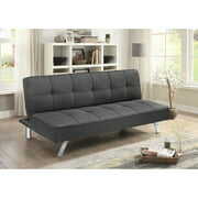 Rent to own Vineego Modern Convertible Fabric Futon Sofa Bed, Gray