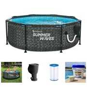 Rent to own Summer Waves Active 8ft x 30in Above Ground Frame Swimming Pool Set
