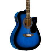 Rent to own Rogue RA-090 Concert Cutaway Acoustic-Electric Guitar Blue Burst