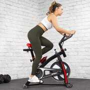 XtremepowerUS Indoor Cycling Exercise Bike with Water Bottle, Red