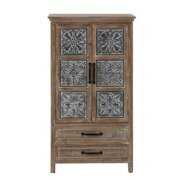 Rent to own LuxenHome WHIF1495 48.03 x 26.77 x 15.35 in. Wood & Metal Wardrobe Storage Cabinet