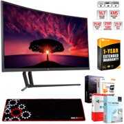 Rent to own Deco Gear VIEW 35-inch Curved Ultrawide LED HD Gaming Monitor Bundle with Large Extended Mouse Pad, Software Editing Suite 18 and 1-Year Warranty Extension