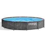 Rent To Own - Intex 12 Foot x 30 Inch Greywood Prism Steel Frame Premium Pool Set with Filter