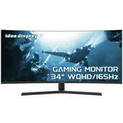 Rent to own VA Curved Gaming Monitor 34-inch 165Hz 1440P 1500R 2K, WQHD 21:9 3440X1440, MPRT1ms, HDMI USB 2xDisplayport, Frameless Freesync HDR, PIP&PBP LED Backlight G34W idea display