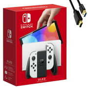 Rent to own Nintendo Switch OLED Model with White Joy-Con and Dock - 7" 1280 x 720 OLED Touchscreen Display, 802.11AC WiFi, Bluetooth, Ethernet, Type-C - HDMI_Cable, 64GB Internal Storage