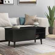 Rent to own FUFU&GAGA Coffee Table with Hidden Compartment, Lift Top Dining Table for Home Living Room, Black