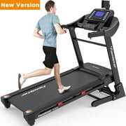 Rent to own Famistar Clearance Folding Treadmill for Home with 20 Levels Auto Incline, 300LB Capcity, 12MPH Fast Speed Controls, Portable Treadmill Running Walking Machine, 4.0HP, Knee Strap Gift