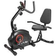 Rent to own XtremepowerUS Deluxe Recumbent Exercise Bike Cycling Stationary Bike 8-Level Magnetic Resistance Adjustable Seat with Pulse Grip