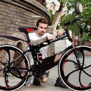 Rent to own Mountain Bike 21 Speed 26in Folding Bike Double Disc Brake Bicycles AS Shown