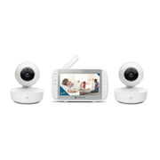 Rent to own Motorola VM36XL-2 | 5" HD Video Baby Monitor with Motorized Pan, Tilt & Zoom Dual Cameras | 1000ft Range 2.4 GHz Wireless 5" Split Screen | 2-Way Audio | Room Temperature, Lullabies, Night Vision