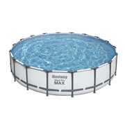 Rent to own Bestway 18ft x 48in Steel Pro Round Frame Pool Set with Filter Pump and Ladder