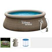 Rent to own Summer Waves 10ft x 36in Above Ground Inflatable Outdoor Swimming Pool with Pump
