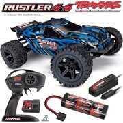 Rent to own Traxxas 67064-1 Rustler 4x4 Performance Stadium Truck, 1/10 Scale, 4WD, Blue
