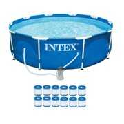 Rent to own Intex Metal Frame Pool Set w/ Filter Pump and Type H Filter Cartridges (12 Pack)