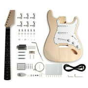 Rent to own Metallor DIY Electric Guitar Kit Strat Style Beginner Kit with Basswood Body Maple Neck Poplar Laminated Fingerboard Build Your Own Guitar