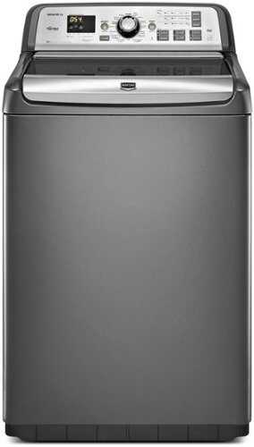 Rent to own Maytag - Bravos XL 4.8 Cu. Ft. 16-Cycle High-Efficiency Top-Loading Washer with Steam - Gray
