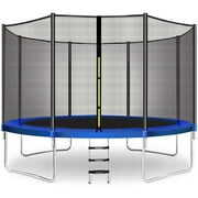 Rent to own Doufit 10FT Trampoline Jump Recreational Backyard Trampolines Weight Capacity 330lbs with Safe Enclosure Net for 3-4 Kids Adults Indoor Outdoor, ASTM Approved