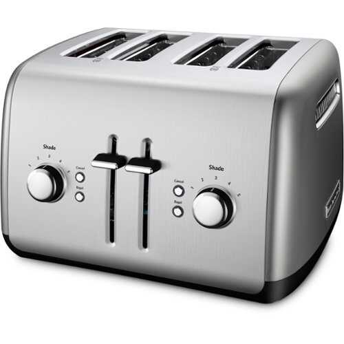 Rent to own KitchenAid - 4-Slice Toaster with Illuminated Buttons in Contour Silver