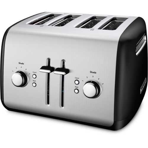 Rent to own KitchenAid - 4-Slice Toaster with Illuminated Buttons in Onyx Black