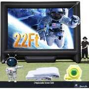 Rent to own Sewinfla 22Ft Inflatable Movie Projector Screen with Blower Front and Rear Projection 16:10