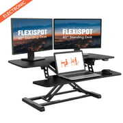 Rent to own FlexiSpot Home Office Motorized Standing Desk Converter Computer Stands Black 40" U-Shape