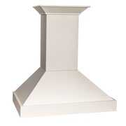 Rent to own ZLINE 48 in. Wooden Wall Mount Range Hood in White - Includes 760 CFM Motor