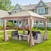 Rent to own LAUSAINT HOME 11' x 11' Pop Up Gazebo with Mosquito Netting, Outdoor Instant Canopy with Carry Bag, Khaki