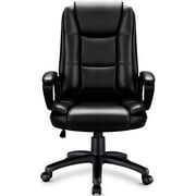 Rent to own Home Office Chair, Big and Tall Chair 8 Hours Heavy Duty Design, Ergonomic High Back Cushion Lumbar Back Support, Computer Desk Chair, Adjustable Executive Leather Chair with Arms (Black)